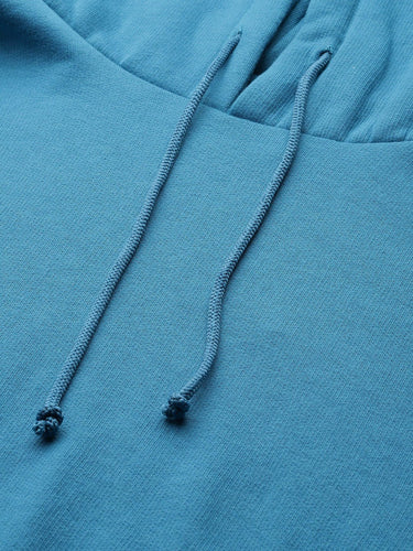 Teal Hooded Fleece Sweatshirt - RueCollections